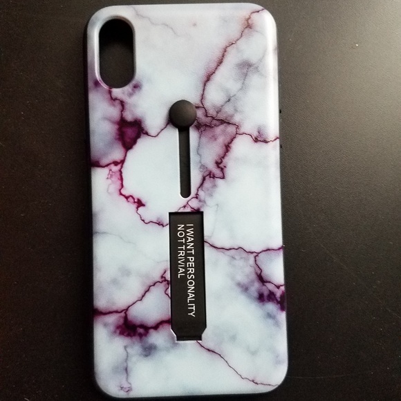 iPhone x marble hard case with stand - Picture 1 of 4